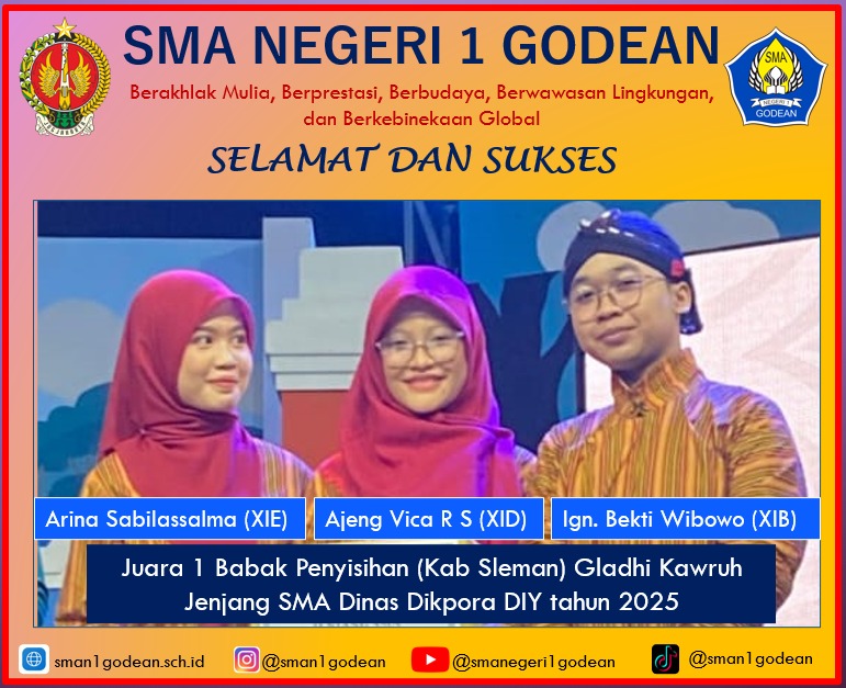 Juara 1 Babak Penyisihan (Kabupaten Sleman) Gladhi Kawruh Jenjang SMA Tahun 2025