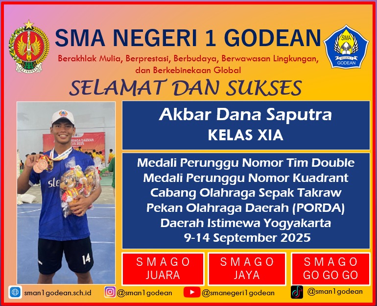 Medali Perunggu PORDA DIY Tahun 2025 Cabang Olahraga Sepak Takraw Nomor Tim Double dan Nomor Kuadrant