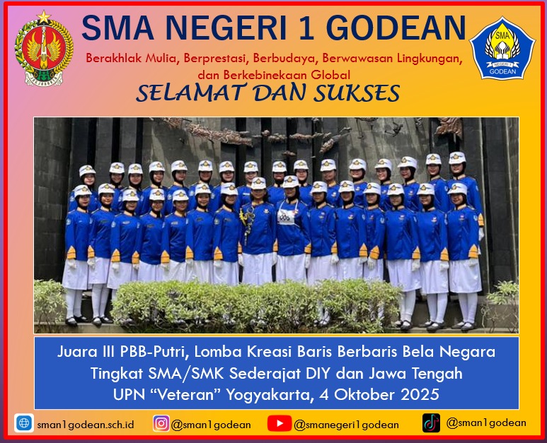 Juara III Putri Lomba Kreasi Baris Berbaris Bela Negara Tingkat SMA/SMK DIY dan Jateng Tahun 2025
