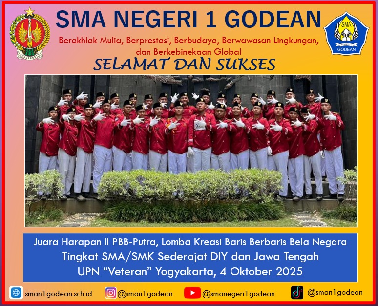 Juara Harapan II Putra Lomba Kreasi Baris Berbaris Bela Negara Tingkat SMA/SMK DIY dan Jateng
