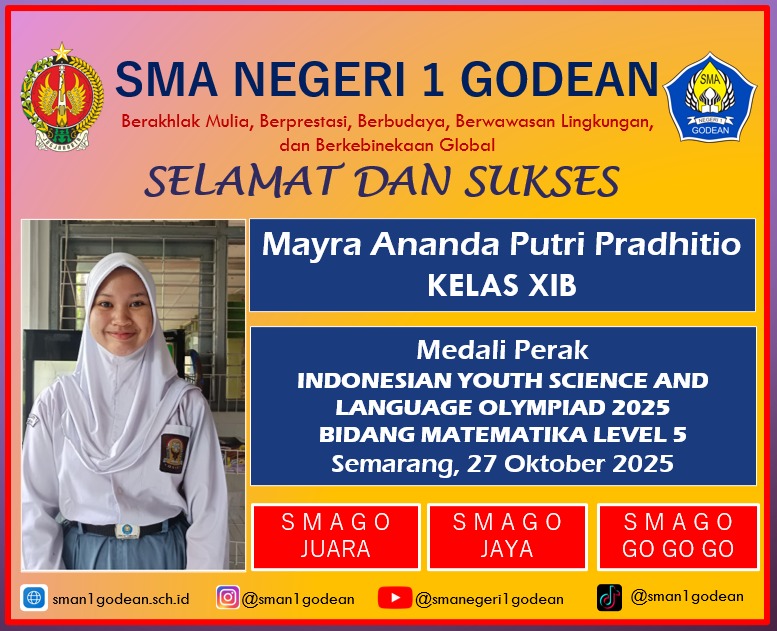 Medali Perak Indonesian Youth Science dan Language Olympiad Bidang Matematika Level 5 Tahun 2025