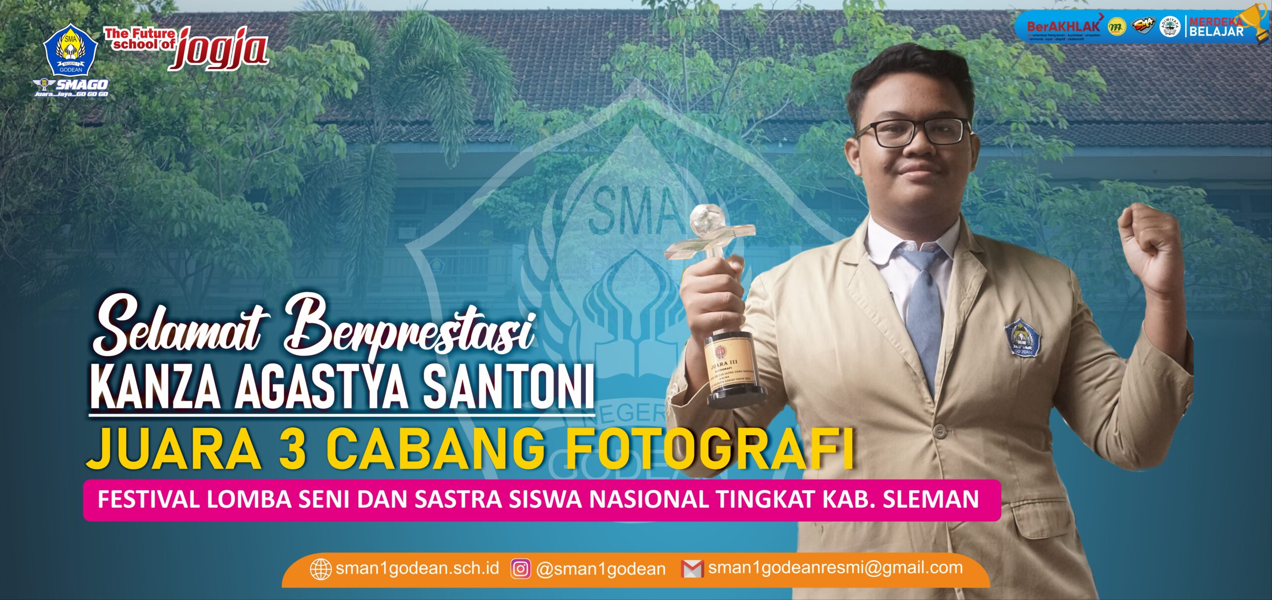 Juara III Cabang Fotografi Festival Lomba Seni dan Sastra Siswa Nasional Tingkat Kabupaten Sleman