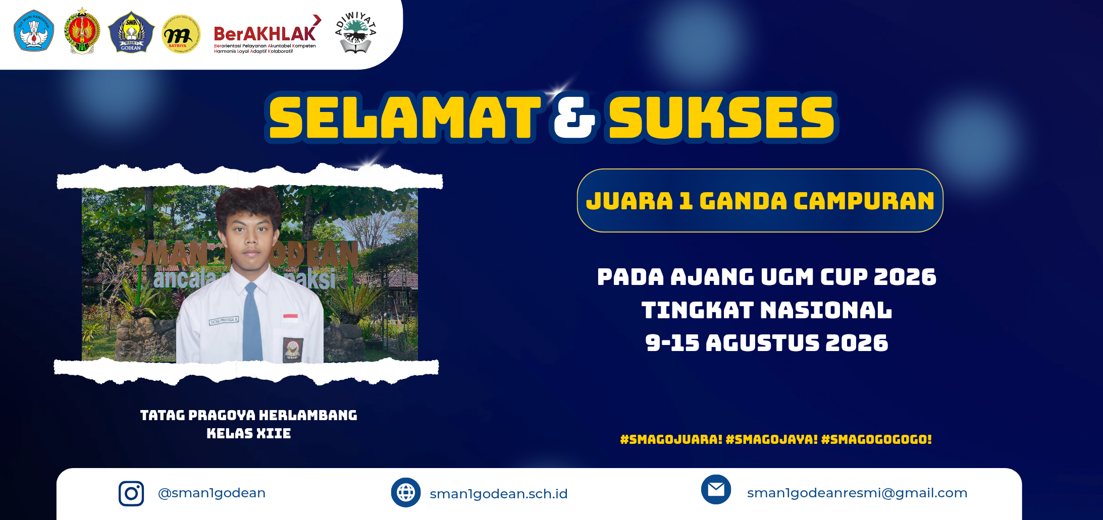 Juara 1 Ganda Campuran Ajang UGM Cup 2026 Tingkat Nasional