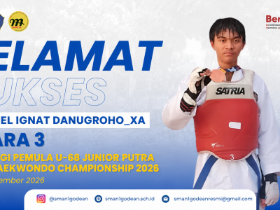 Juara 3 Kyorugi Pemula U-68 Junior Putra UGM Taekwondo Championship 2026