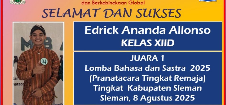 Lomba Bahasa dan Sastra Tahun 2025 Kategori Pranatacara Tingkat Remaja Kabupaten Sleman