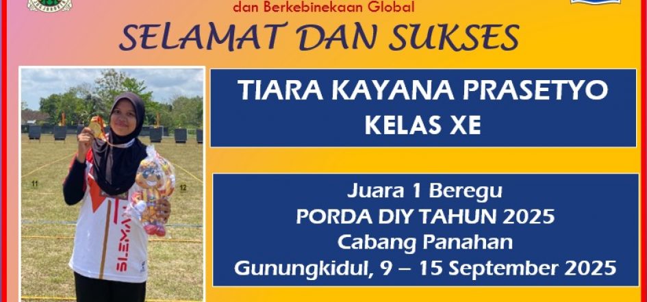 Juara I Porda DIY Tahun 2025 Cabor Panahan Kategori Beregu