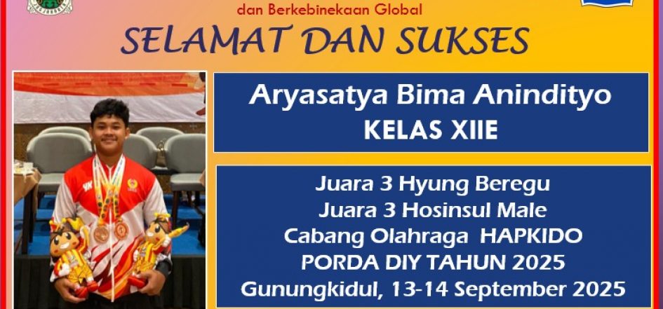 Juara III Porda DIY Tahun 2025 Cabor HAPKIDO Kategori Hyung Beregu dan Hosinsul Male