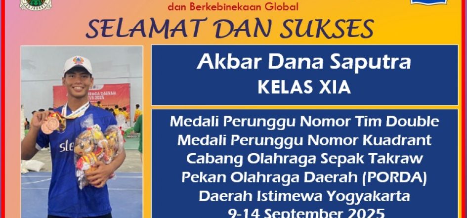 Medali Perunggu PORDA DIY Tahun 2025 Cabang Olahraga Sepak Takraw Nomor Tim Double dan Nomor Kuadrant