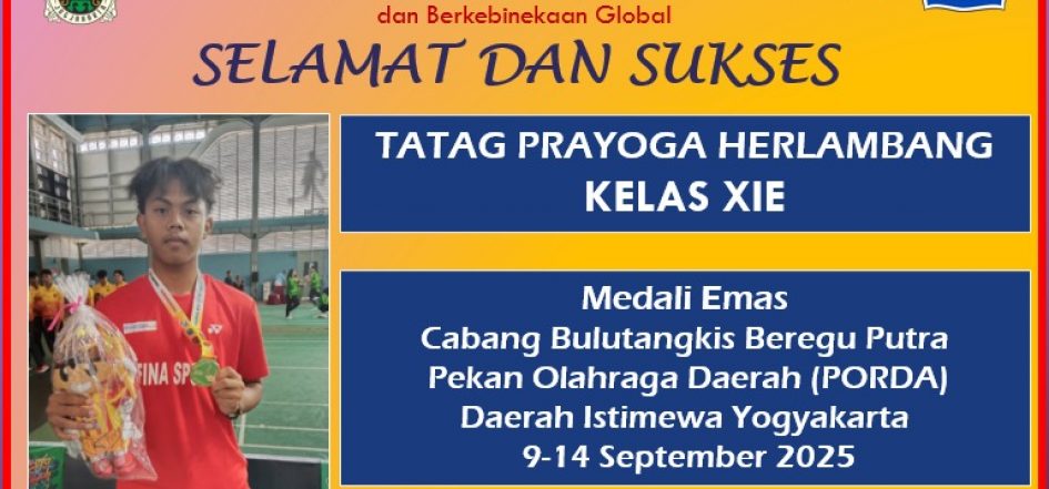 Medali Emas Porda DIY Cabor Bulu Tangkis Nomor Beregu Putra Tahun 2025