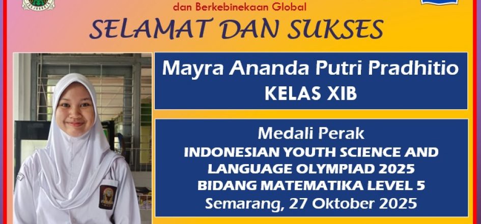 Medali Perak Indonesian Youth Science dan Language Olympiad Bidang Matematika Level 5 Tahun 2025