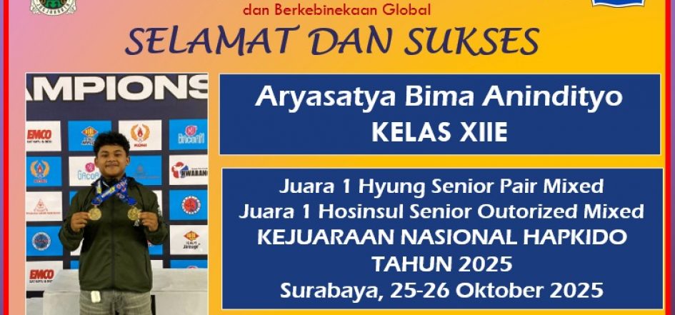 Juara I Kejuaraan Nasional HAPKIDO Nomor Hyung Senior Pair Mixed dan Hosinsul Senior Outorized Mixed Tahun 2025