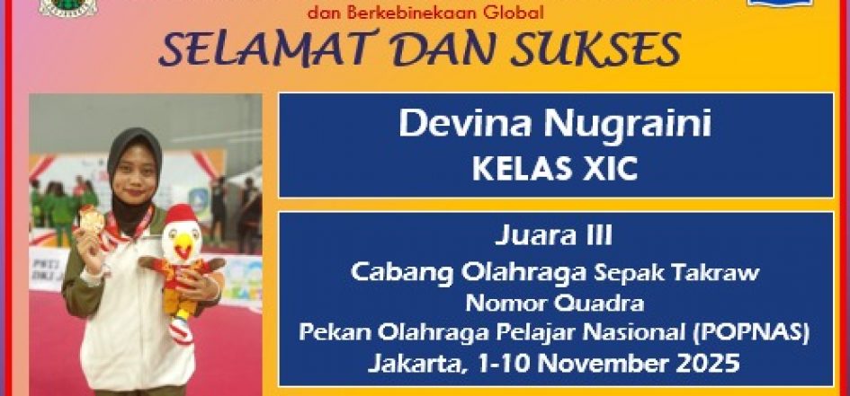 Juara III POPNAS Cabang Olahraga Sepak Takraw Nomor Quadra Tahun 2025